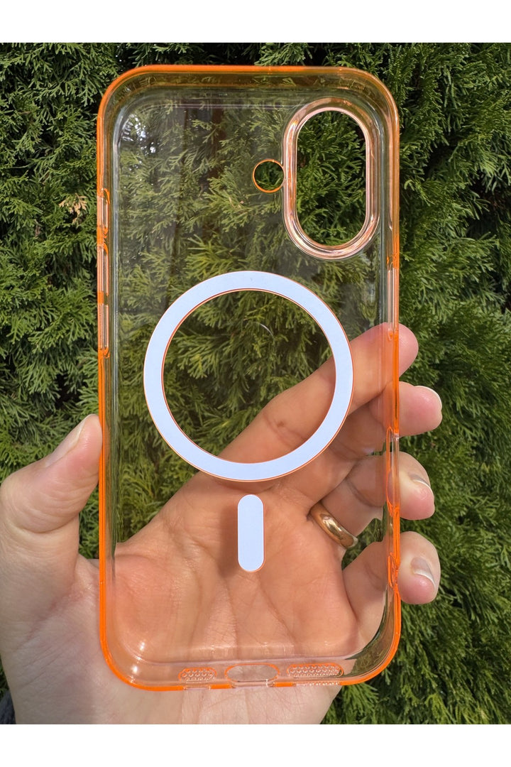 iPhone 17 Uyumlu Kılıf Magsafe Sert Sararmaz Kamera Kenarı Koruyucu Dayanıklı Renkli Kapak