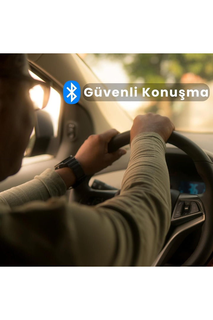 Mikrofonlu Araç Bluetooth Kiti USB 3.5mm Aux Bluetooth Çevirici HD Ses Kalite Micro SD Kart Destekli