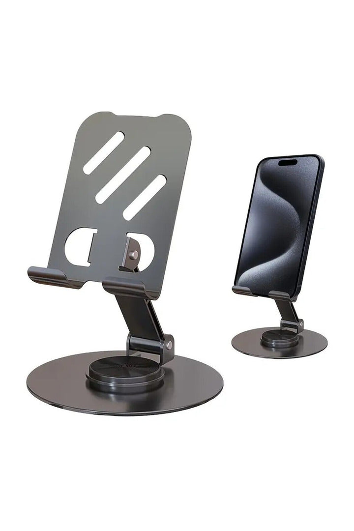 Yüksek Kaliteli Katlanabilir ve Ayarlanabilir Tablet Standı Telefon Tutucu Stand Masa üstü Gri Stand