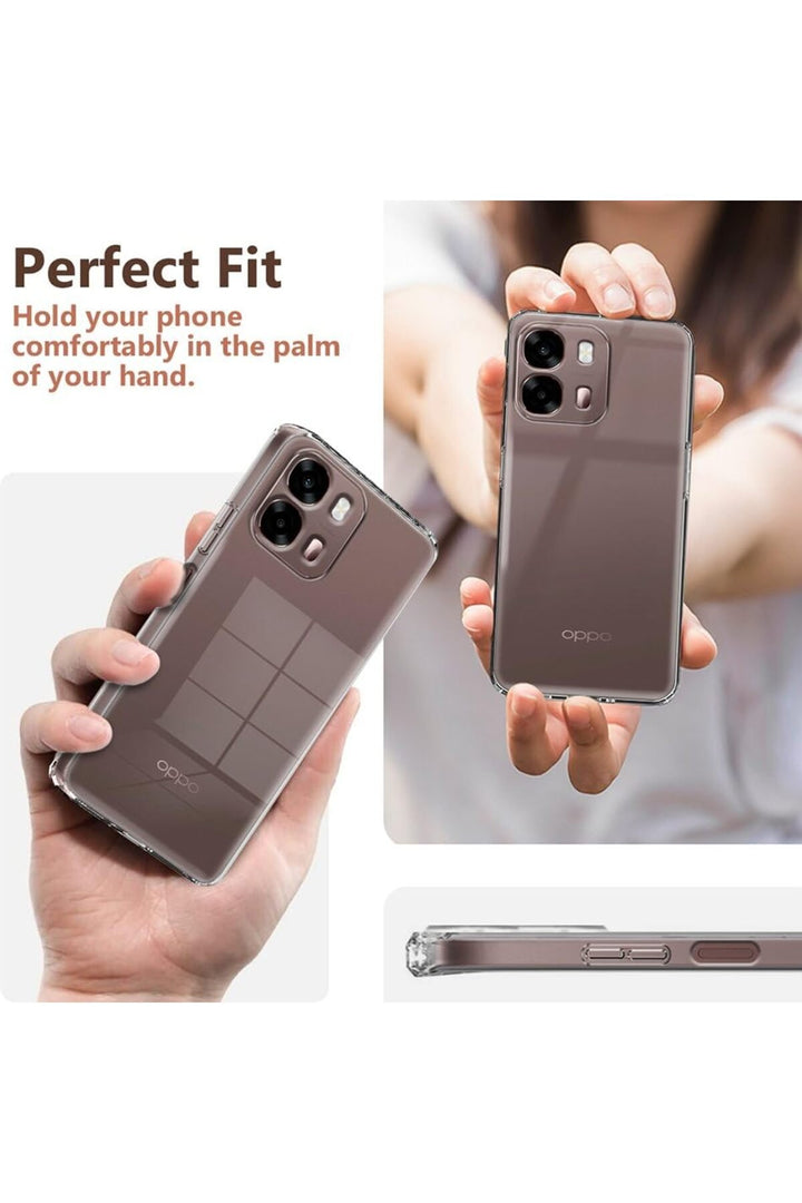 Oppo A6 Pro Uyumlu Kamera Korumalı Kılıf Darbe Önceleyici Şeffaf Transparan Esnek Silikon Kapak