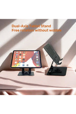 Load image into Gallery viewer, Katlanabilir Dönebilen Yüksek Kalite Taşınabilir Metal MasaÜstü Tutucu Ayarlanabilir Tablet Standı