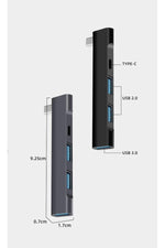Load image into Gallery viewer, iPad/iPhone/Macbook Uyumlu Type-C To 3x USB 1x Type-C Çevirici Dönüştürücü Çoğaltıcı Metal Dayanıklı