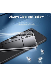 Samsung Galaxy S25 Uyumlu Kılıf 3D Kamera Koruma Darbe Önleyici Şeffaf Renksiz Silikon Kapak
