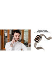 Apple Watch 9 8 7 6 5 4 3 2 1 Se 38mm/40mm/41mm Uyumlu Kordon Mıknatıslı Magnetli Deri Kordon