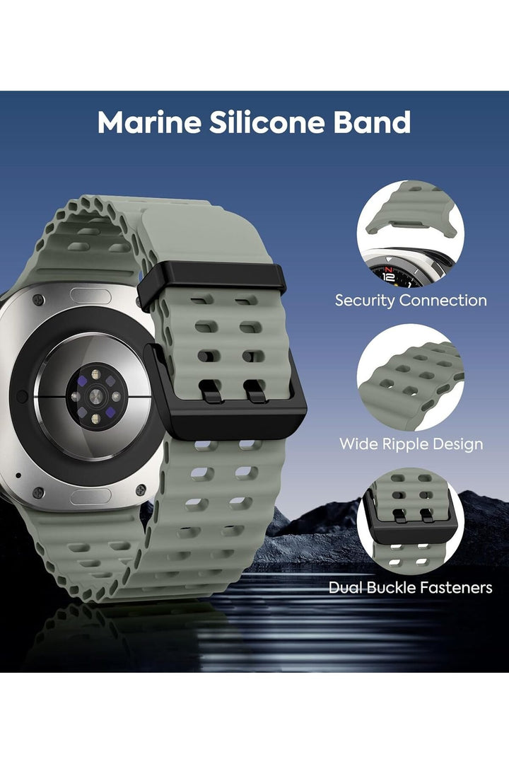 Samsung Galaxy Watch Ultra 47mm Uyumlu Kordon Liquid Silikon Spor Renkli Kordon
