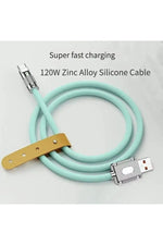 Load image into Gallery viewer, Usb To Type-c 120w 6a Turbo Hızlı Şarj Ve Data Kablosu Samsung Xiaomi Android Uyumlu Esnek Kopmaz