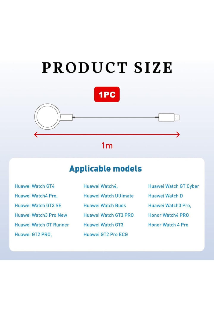 Huawei GT4/GT4 Pro Uyumlu Şarj Kablosu Manyetik Kablosuz Hızlı Şarj Aleti Standı