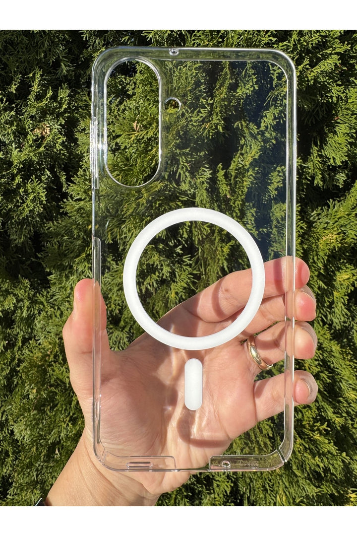 Samsung Galaxy A17 Uyumlu Kılıf İnce Sert Sararmaz Magsafe Kamera Kenarı Koruyucu Dayanıklı Kapak