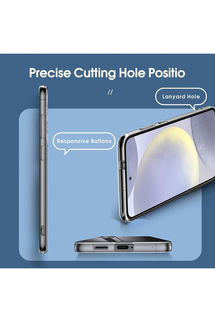 Samsung Galaxy S25 Uyumlu Kılıf 3D Kamera Koruma Darbe Önleyici Şeffaf Renksiz Silikon Kapak