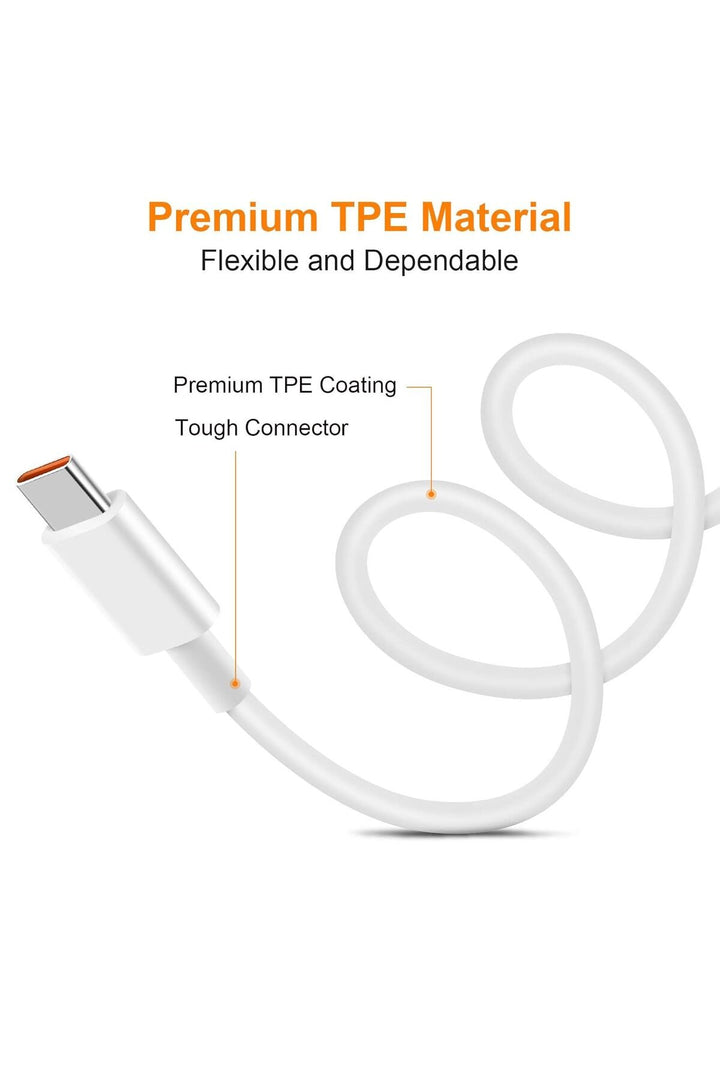USB Type-C Kablo 120W 6A Şarj Turbo 14T Pro/13/12/11/10/9/8 Pro/Poco USB-C Fast Charge Data Kablosu