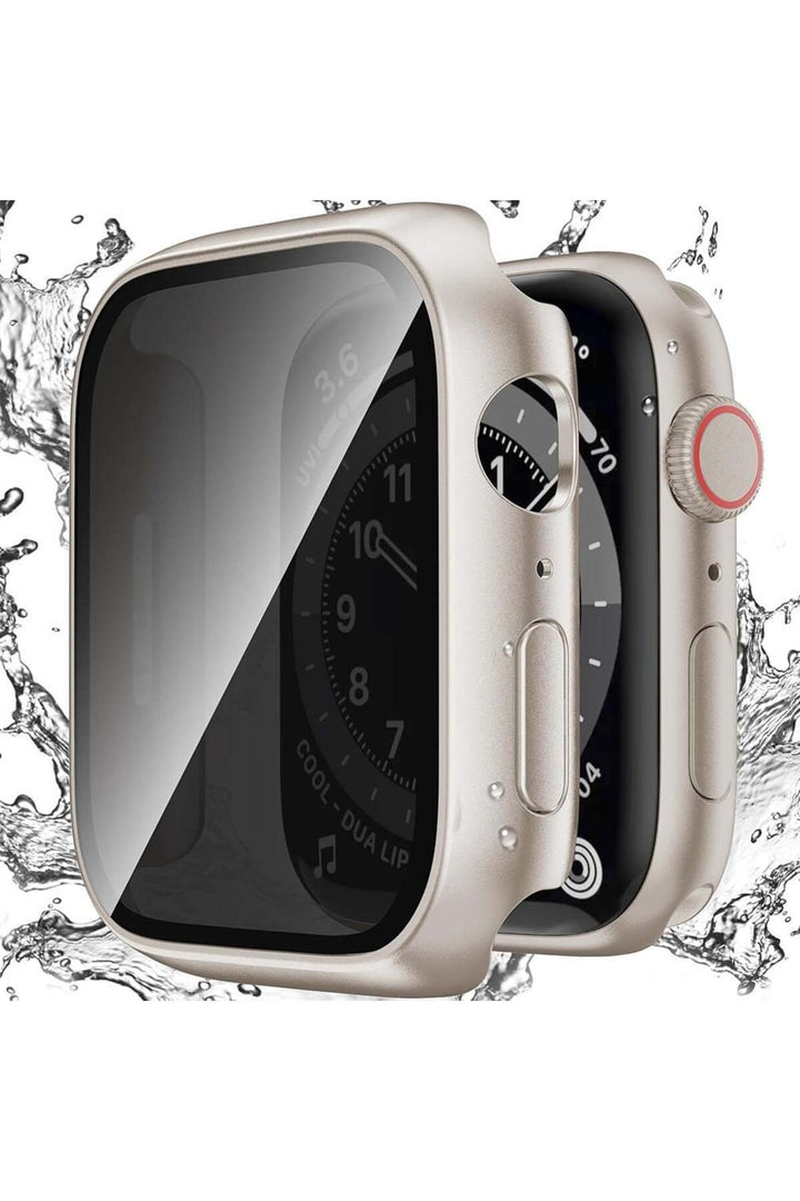 Apple Watch 45mm Uyumlu Kılıf Ekran ve Kasa Koruma Hayalet/Privacy Gizlilik Özellikli Kasa Koruyucu