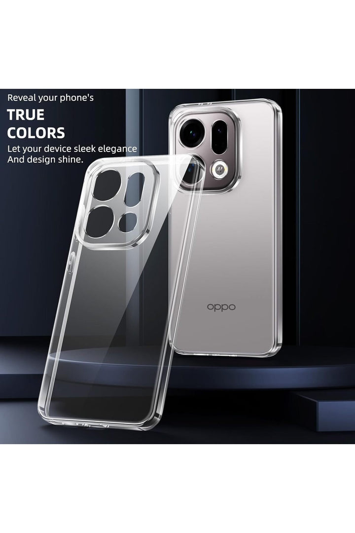 Oppo Find X9 Uyumlu Kamera Korumalı Kılıf Darbe Önceleyici Şeffaf Transparan Esnek Silikon Kapak