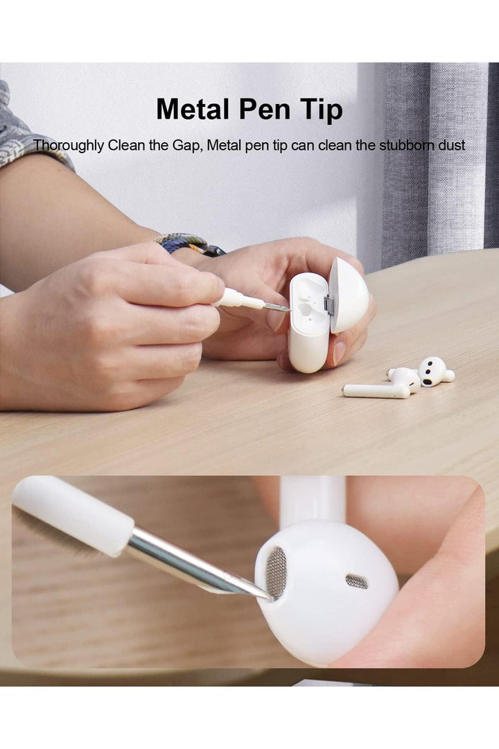 Çok Fonksiyonlu Fırçalı İğneli Süngerli Telefon/Airpods/Kulaklık/Tablet Temizleme Aracı Temizlik Kit