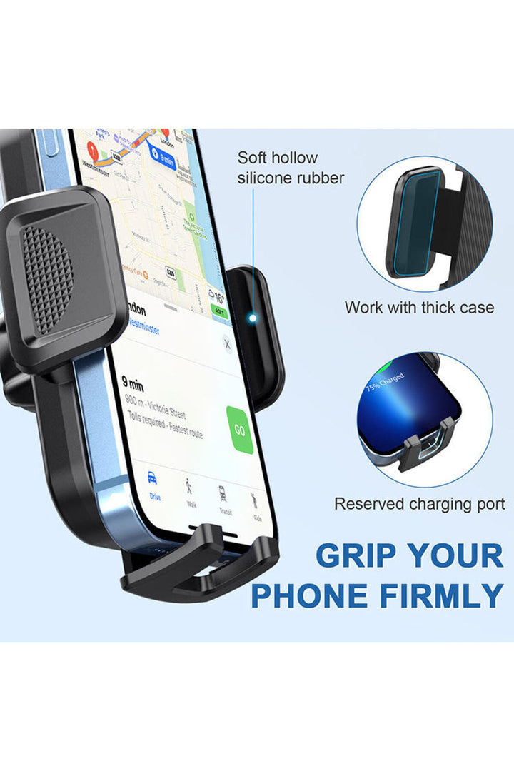 Araç içi Telefon Tutucu Büyük Boy Uzun Vantuzlu Cam ve Torpido için Uygun 360 Dönebilen Tutucu