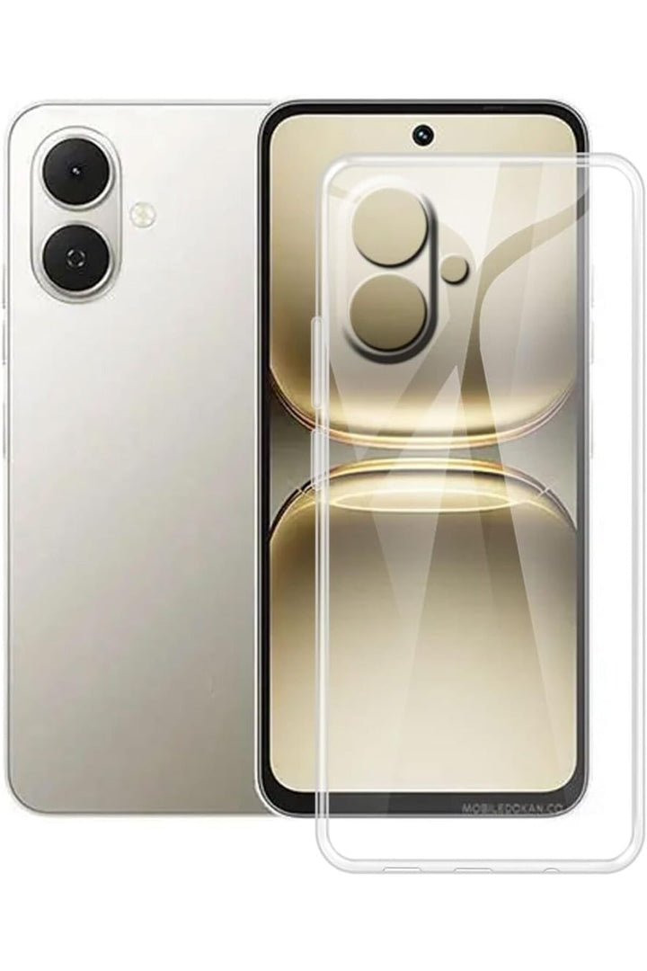 Tecno Spark Go 2 Uyumlu Kamera Korumalı Kılıf Darbe Önceleyici Şeffaf Transparan Esnek Silikon Kapak