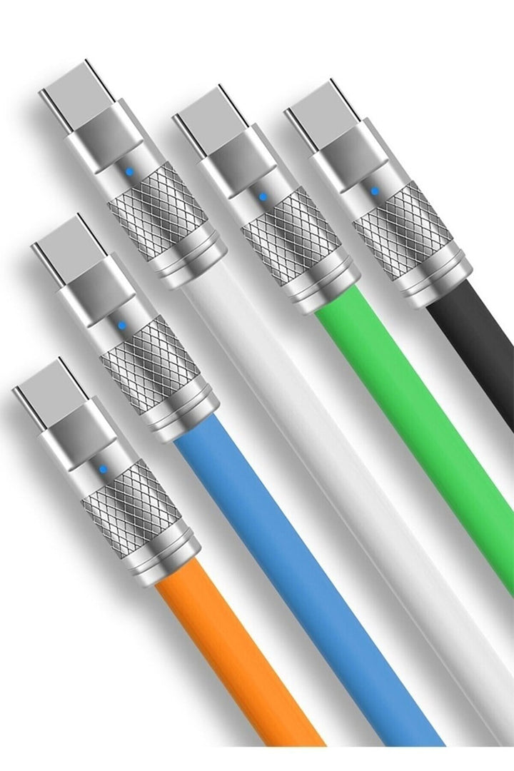 Usb To Type-c 120w 6a Turbo Hızlı Şarj Ve Data Kablosu Samsung Xiaomi Android Uyumlu Esnek Kopmaz