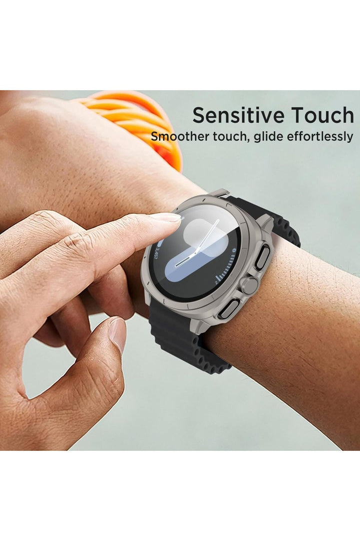 Samsung Galaxy Watch 7 44mm Uyumlu Kılıf Kasa ve Ekran Koruyucu Darbelere Çizilmelere Karşı Dayanklı