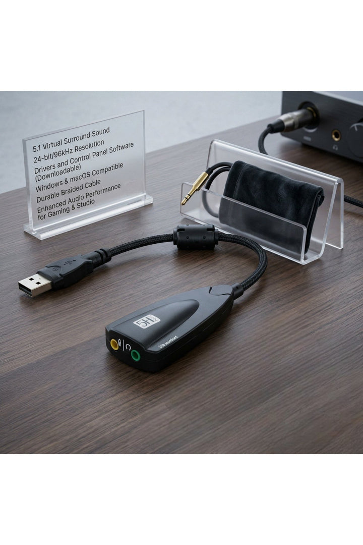 USB To 3.5mm Jack Çevirici USB To Kulaklık Mikrofon Ses Kartı Stereo Adaptör Notebook PC Dönüştürücü