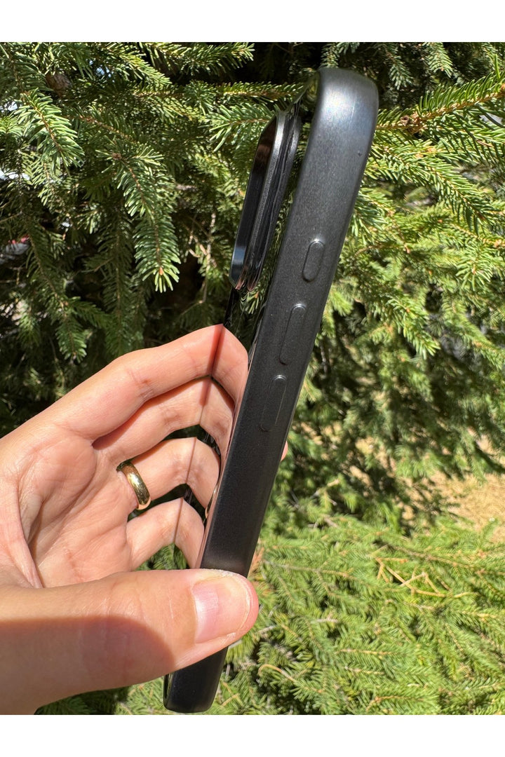 iPhone 16 Pro Uyumlu Kılıf Parlak Mermer Desenli Kamera Kenar Koruyuculu Arka Kapak