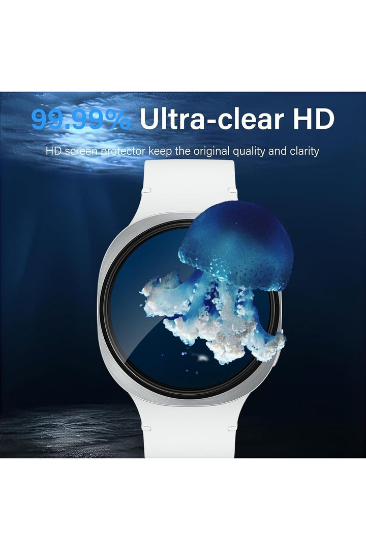 Samsung Galaxy Watch 8 44mm Uyumlu 3 Adet Ekran Koruyucu Darbelere Çizilmelere Karşı Üstün Koruma