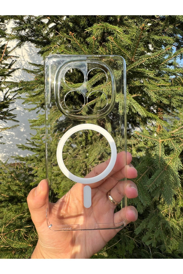 Xiaomi Redmi Note 14 Pro Plus Uyumlu Kılıf Sert Sararmaz Magsafe Kamera Korumalı Dayanıklı Kapak