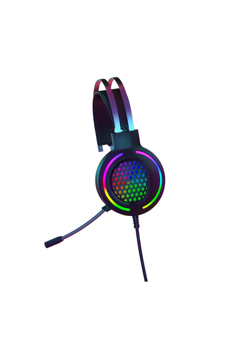 Kulaküstü Oyuncu Kulaklık RGB Led Işıklı Gaming Ayarlanabilir USB 3.5mm Jack Mikrofonlu PC/PS/X-Box