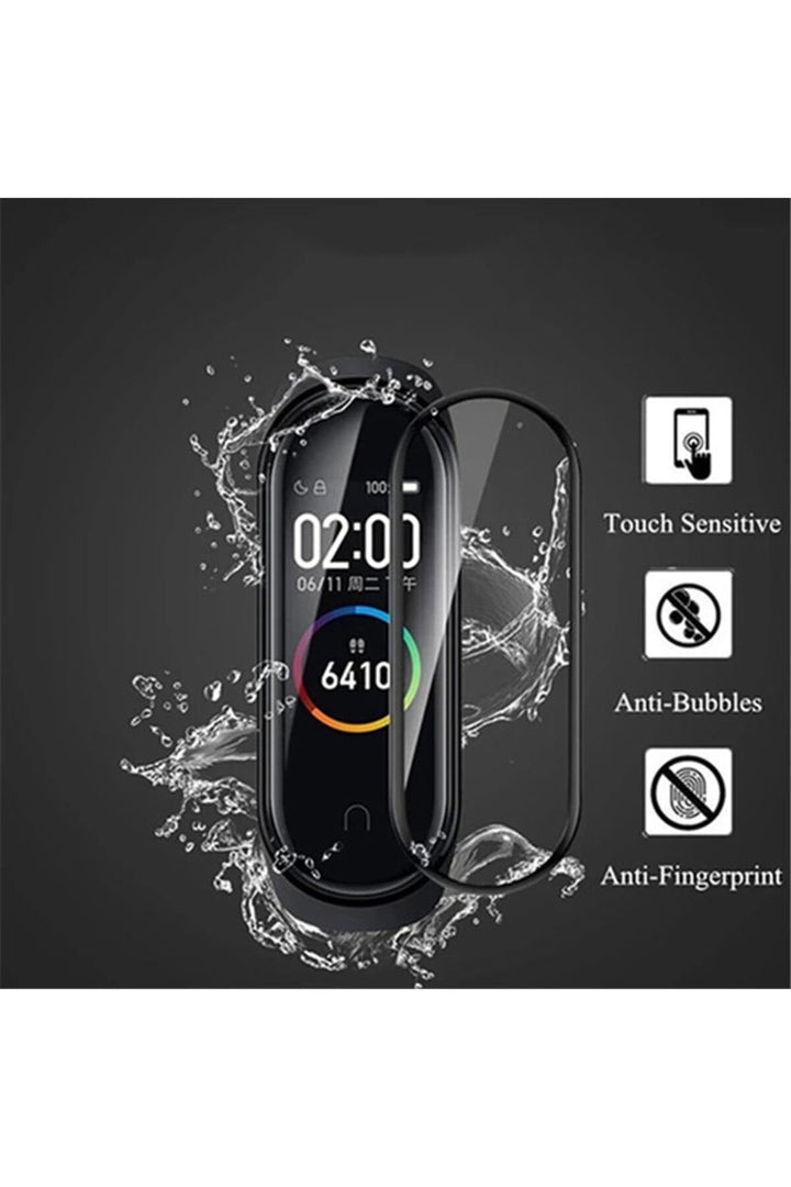Xiaomi Mi Band 4 Uyumlu Tam Kaplayan Darbelere Karşı Dayanıklı Kırılmaz Cam Nano Ekran Koruyucu