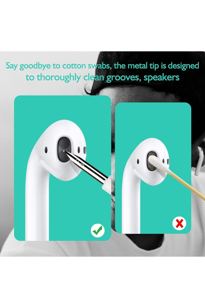 Çok Fonksiyonlu Fırçalı İğneli Süngerli Telefon/Airpods/Kulaklık/Tablet Temizleme Aracı Temizlik Kit