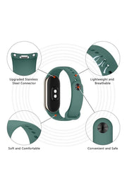 Xiaomi Mi Band 9 Uyumlu Kordon Liquid Silikon Ayarlanabilir Renkli Lekelere Dayanıklı Lansman Kordon