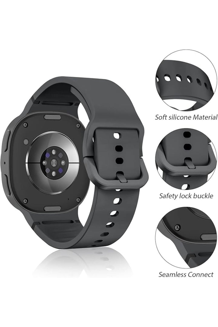 Samsung Galaxy Watch 8 40mm/44mm/Classic 46mm Uyumlu Kordon Liquid Same Leke Tutmayan Silikon Kordon