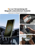 Load image into Gallery viewer, Samsung Galaxy S24 Ultra Uyumlu Kılıf 3D Kamera Lens Korumalı Magsafe Kenarı Renkli Şeffaf Kapak