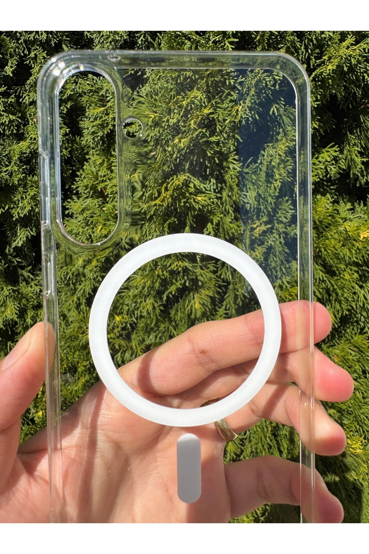 Samsung Galaxy S23 Fe Uyumlu Kılıf Sert Sararmaz Magsafe Kamera Korumalı Koruyucu Dayanıklı Kapak