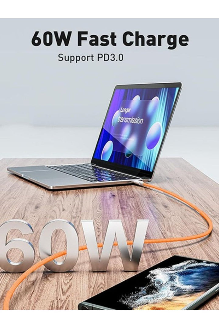 iPad iPhone 15/16 Plus/17 Air/17 Pro Max Uyumlu Şarj Kablosu Hasır Kırılmaz ve Kopmaz Data Kablosu