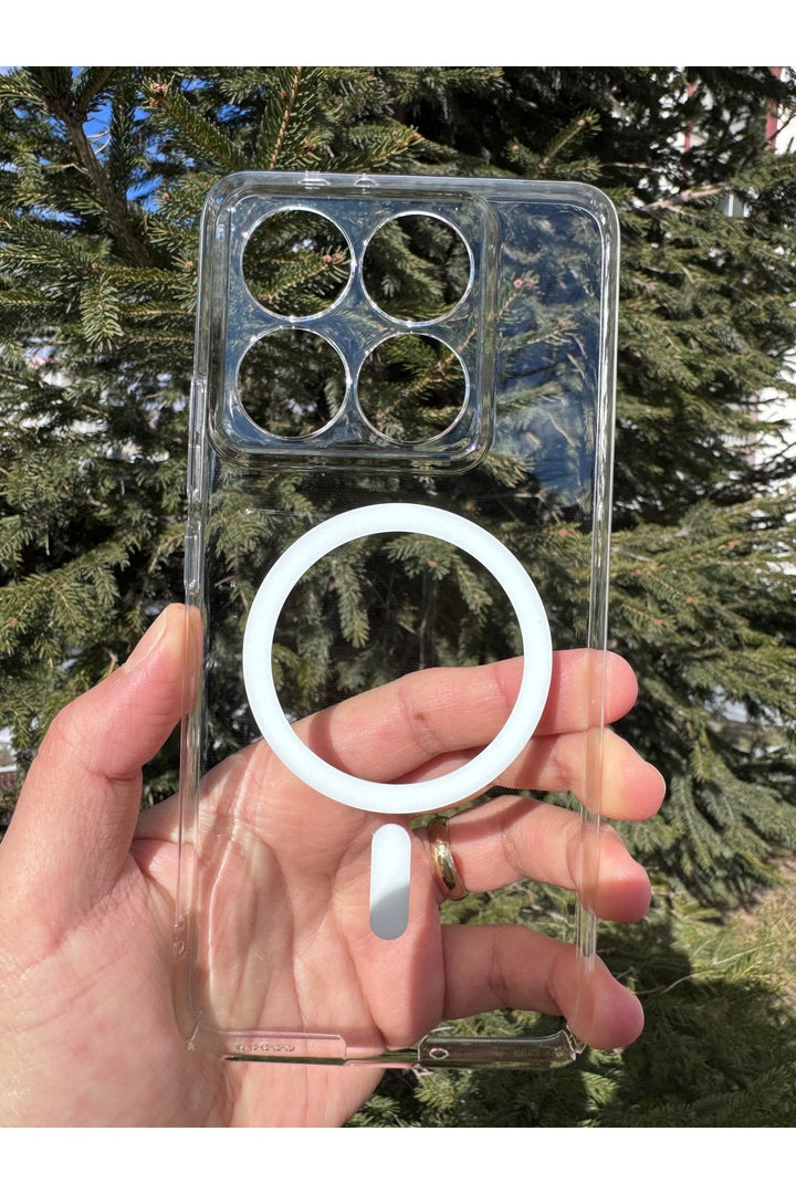 Xiaomi Mi 14T Pro Uyumlu Kılıf Sert Sararmaz Magsafe Kamera Korumalı Koruyucu İnce Şeffaf Kapak