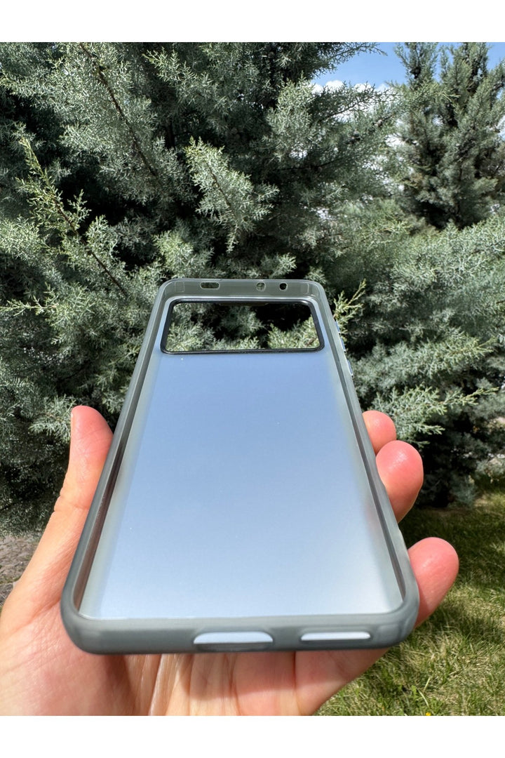 Poco X6 Pro Uyumlu Kılıf Vintage Leopar Desenli Çizgili Metalik Tuşlu Kamera Çıkıntılı Kapak