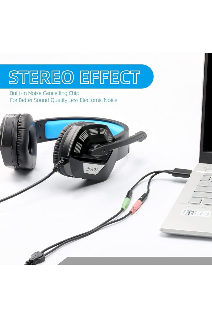 USB To 3.5mm Jack Çevirici USB To Kulaklık ve Mikrofon Çevirici Ses Kartlı Notebook PC Dönüştürücü