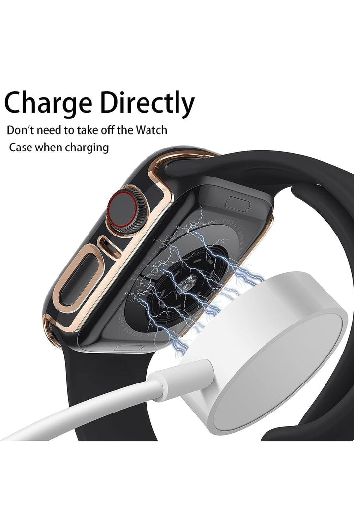 Apple Watch Se 6 5 4 40mm Uyumlu Kılıf Ekran ve Kasa Koruyucu Tam Kaplayan Parlak Watch Kasa Koruma