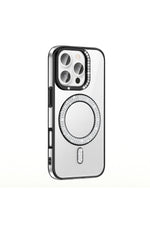 Load image into Gallery viewer, iPhone 16 Pro Uyumlu Kılıf Simli Parlak Stand Olabilen Magsafe Şarj için Uygun Renkli Arka Kapak