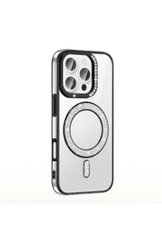 iPhone 16 Pro Uyumlu Kılıf Simli Parlak Stand Olabilen Magsafe Şarj için Uygun Renkli Arka Kapak