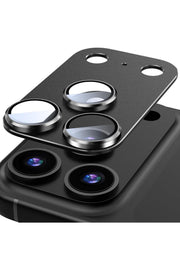 iPhone 17 Pro Max Uyumlu Kamera Koruyucu Lens Metal Temperli Cam Kamera Çevresi Tam Koruma