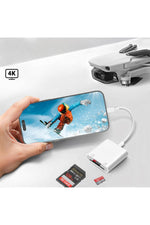 Load image into Gallery viewer, 17/16/15/Pro Max/Plus/Mini/iPad/MacBook Pro/Air Samsung Uyumlu Type-C To SD/Micro SD/TF Kart Okuyucu