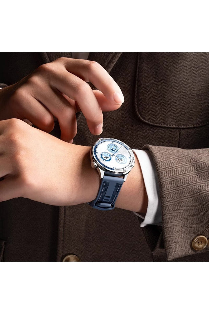 Huawei Watch Gt2e/gt2/gt2 Pro/gt3/gt3 Pro/gt4/gt5 46mm Siyah Kumaş Ayarlanabilir Lansman Kordon